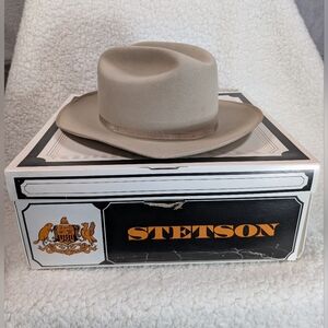 VTG Stetson 3X Open Road Silver Belly Western Fedora Cowboy Hat sz 7 1/2 (60)